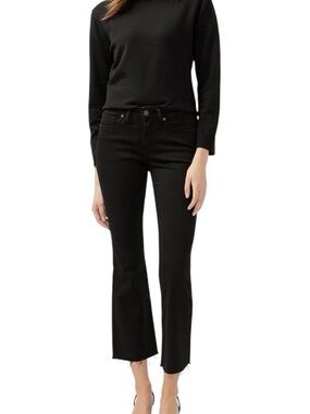 NWT Silver Suki Mid Rise Black Kick Flare Luxe Stretch Jeans Sz 33